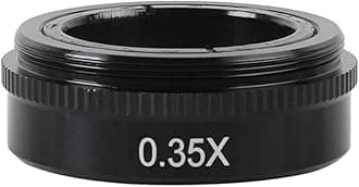Microscope 0.3X 0.35X 0.5X 0.75X 1X 2.0X Auxiliary Barlow Objective Lens for 120X/180X/300X C-Mount Industrial Zoom Lens(0.35X 0.5X 1X 2X)