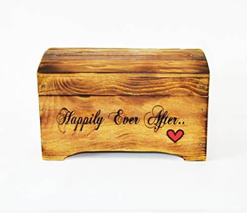Large Wooden Rustic Keepsake Memory Box - Wedding Card Box