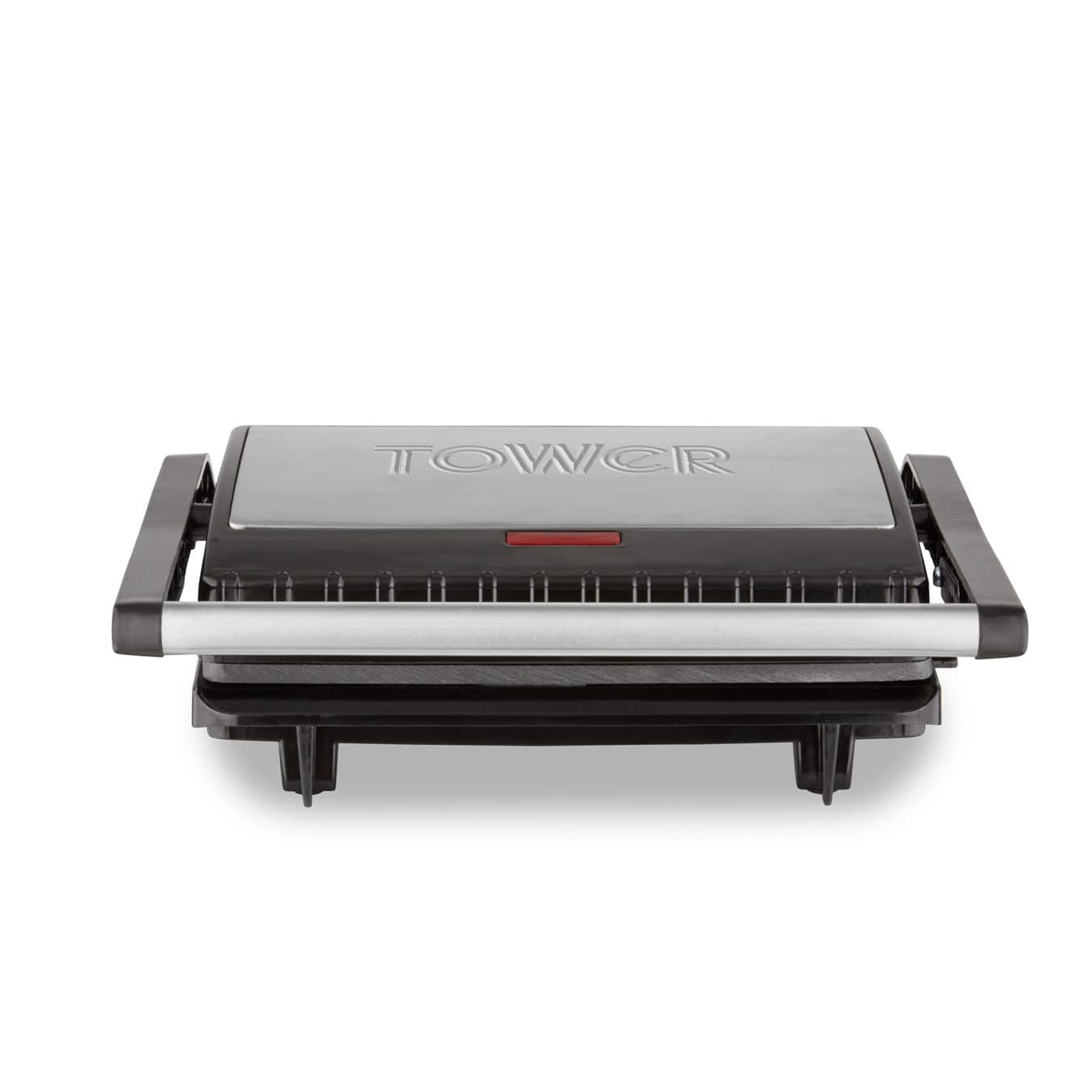 T27038 4 Portion Health Grill and Panini Grill with Non-Stick Cerastone Coating, 750W, Black & Stainless Steel