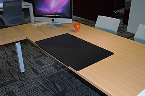 Extra Large TPU Desk Mat/Mouse Pad/Ultra-Smooth Writing Pad/Desk Protector/Protective Table Organizer for Desktops and Laptops, 27.5" x 17.7" (black)