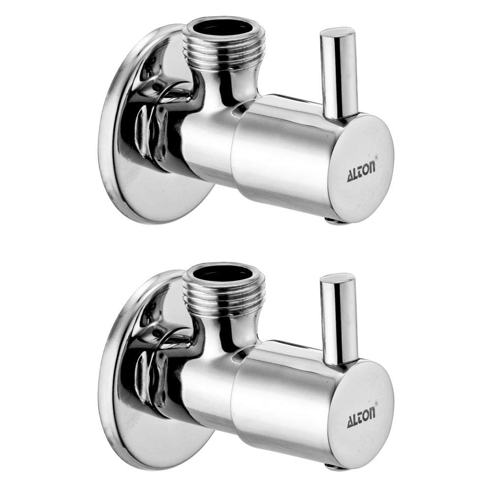 ALTON ALT2025, Brass Angle Valve With Wall Flange, Chrome (2-Piece Set)