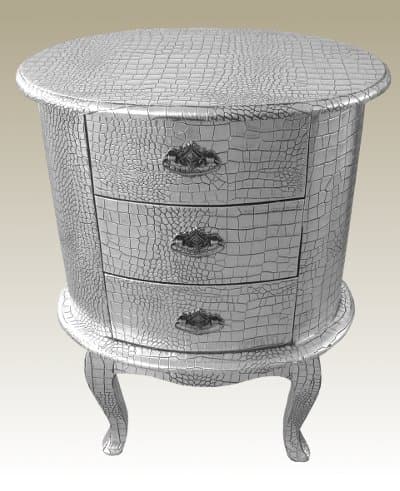 Lounge Lizard Moc Crock 3-Drawer Bedside Cabinet