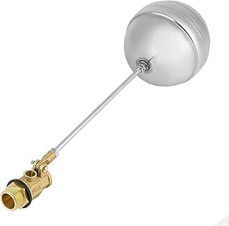 Water Tank Ball Valve, Stainless Steel Float Valve, Float Valve Ball Steel, 3.9Inches Small Cistern Float DN15 Water Tank Ball Valve Thread Adjustable Float Ball Sensor Hydraulics, for Water Tank