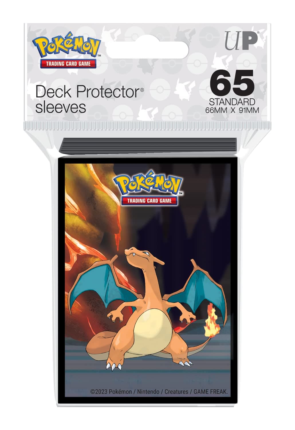 Gallery Series: Scorching Summit 65ct Card Deck Protector Sleeves for Pokémon, Ultra Clear Card Sleeves with ChromaFusion Tech, ft. Charizard, Salazzle, Torkoal, & Alolan Marowak