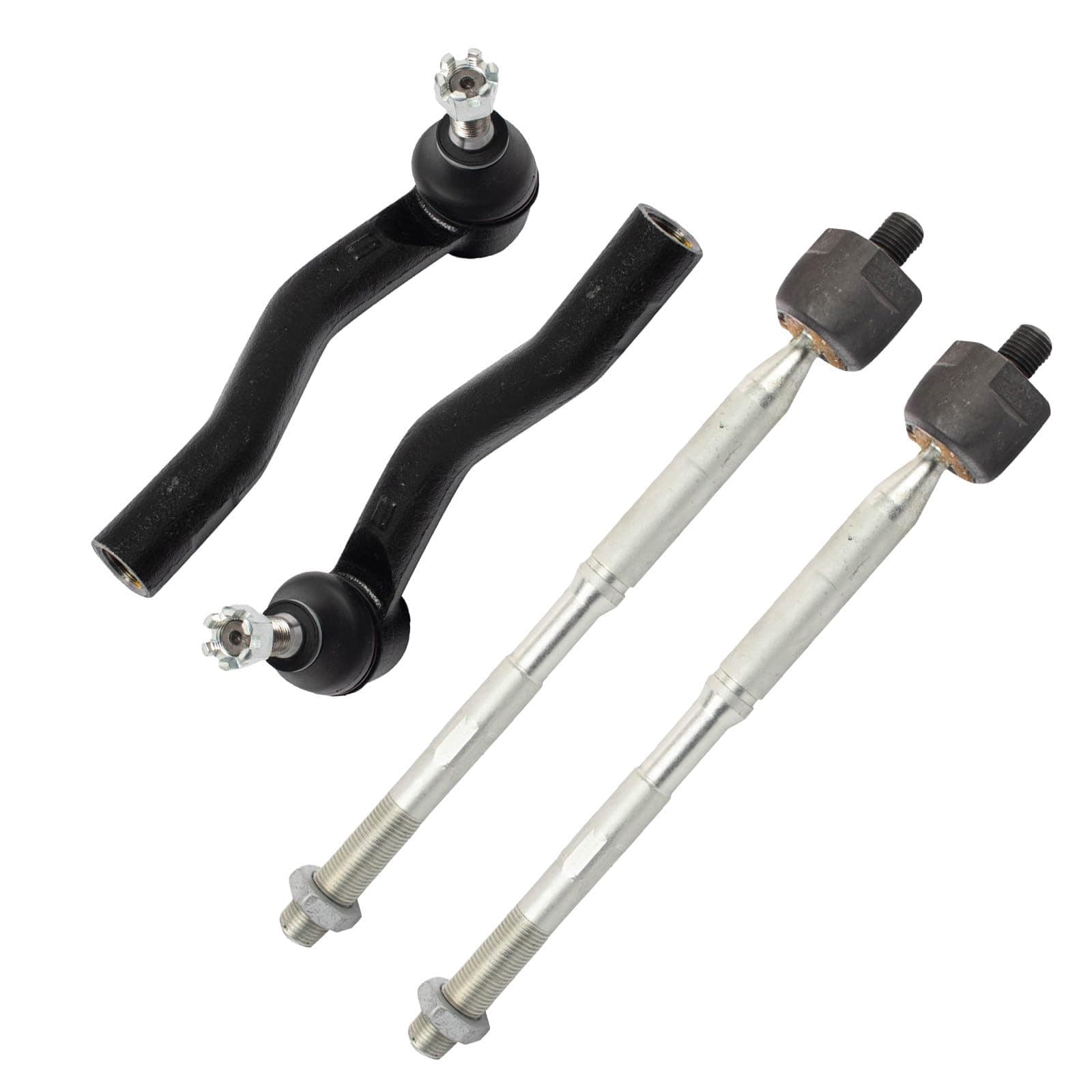 TRQ Front Inner and Outer Tie Rod Set Compatible with 2018-2021 Toyota C-HR