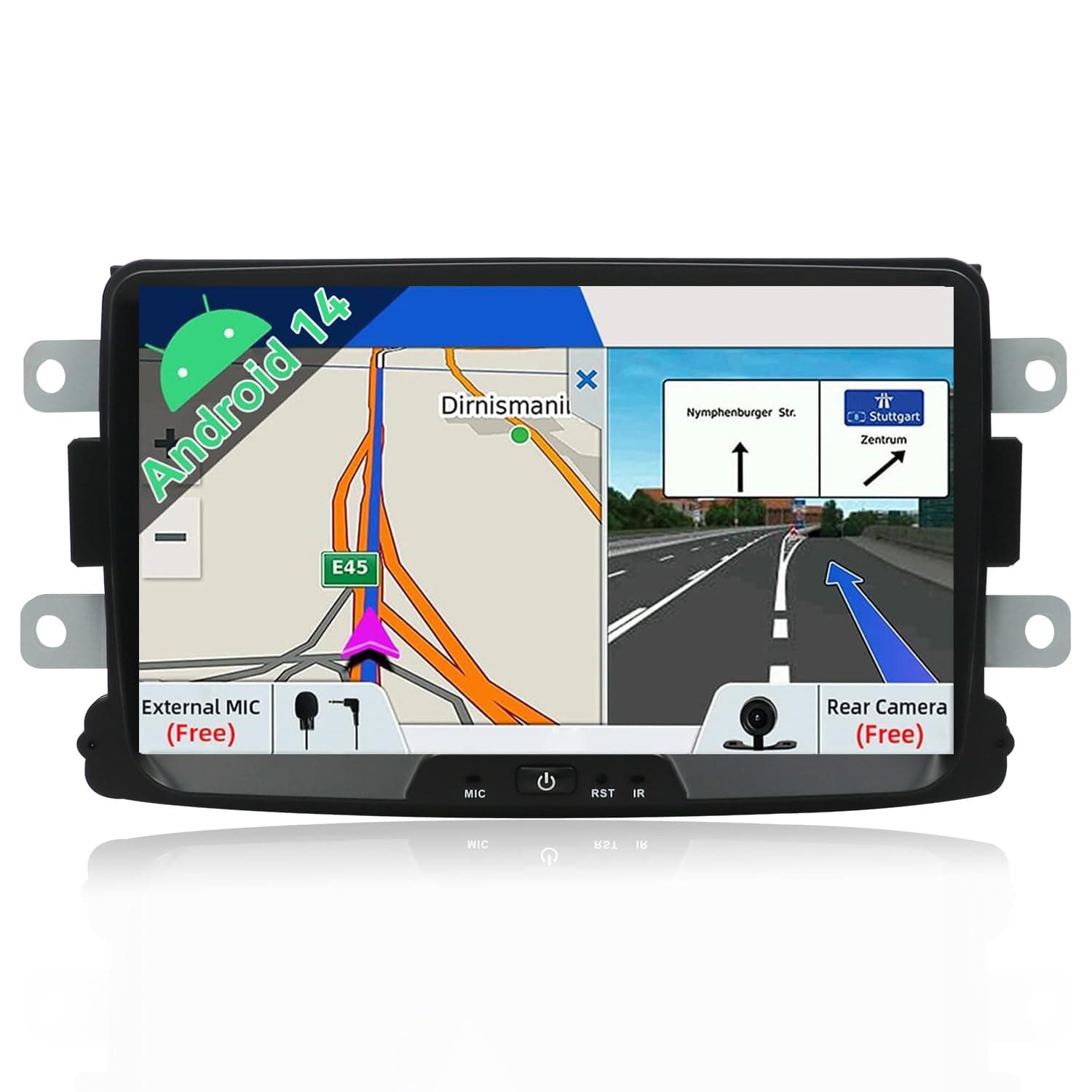 JOYX Android 10 Double Din Car Stereo for Renault Duster/Dacia Sandero/Lada Xray 2/Renault Captur/Logan 2 Head unit - 8” 2G+32G - Support Sat Navi WiFi 4G Bluetooth SWC Google GPS - Free Camera Canbus