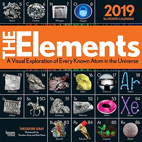 The Elements 2019 12 x 12 Inch Monthly Square Wall Calendar by Hachette, Chemistry Atoms Tabular Electron Calendar – Wall Calendar, June 1, 2018