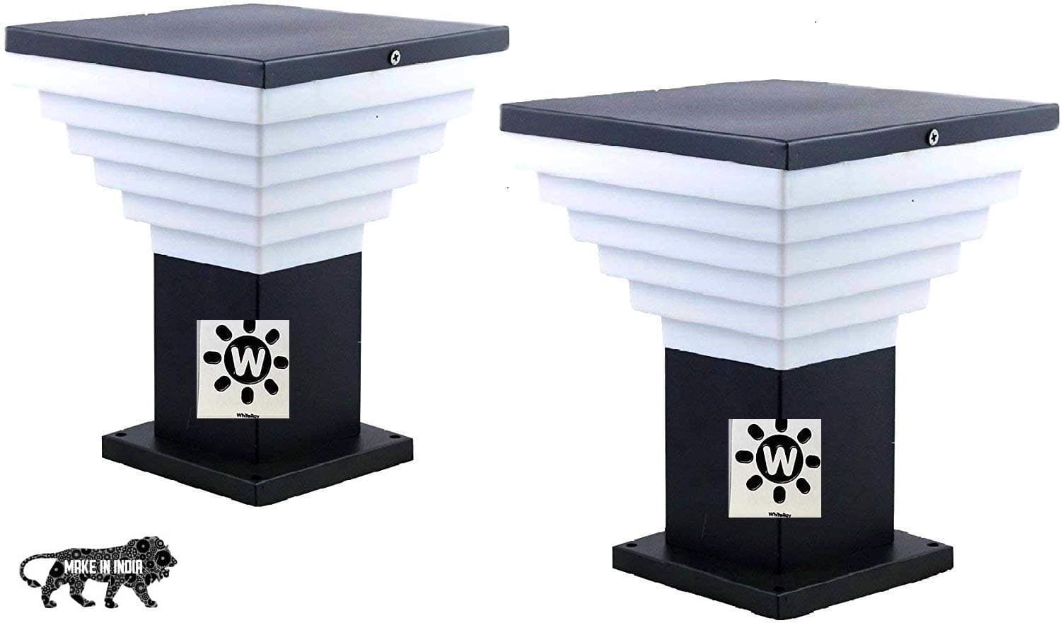 WHITERAY10W Gate Light, Black, Stairs