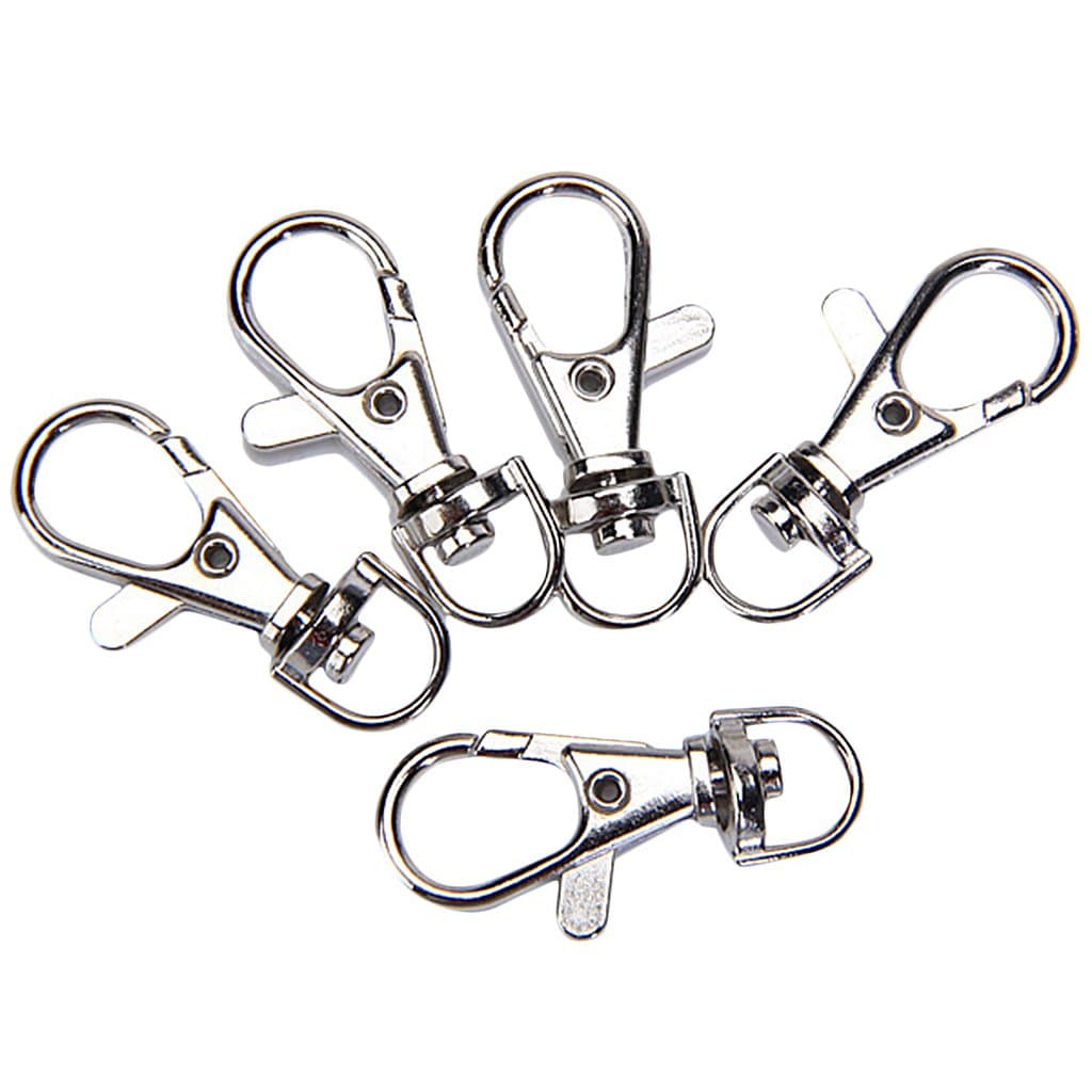 5pcs 5/16 Inch Swivel Trigger Snap Hooks Silver-Used for Key Chains, Small Dog Leashes, Hanging Crafts or Decorations, Beading Projects and More