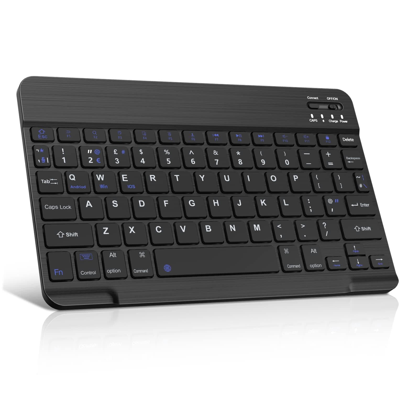 – Wireless Bluetooth Keyboard Lightweight Slim for iOS iPad, iPad Pro, iPad Air, Mac, Android Tablet Samsung Galaxy, Xiaomi Pad 5, Huawei, Lenovo, Black