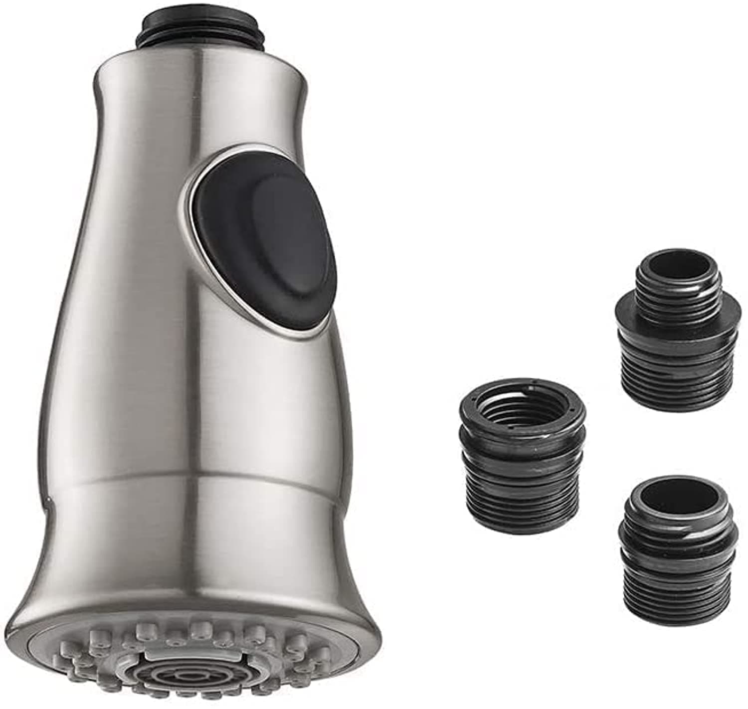 Kitchen Faucet Pull Down Spray Head, Faucet Sprayer Replacement for Kitchen Sink Pull-Down Faucet, 3 Function Kitchen Tap Spray Spout Part Brushed Nickel - Upgraded Ver.