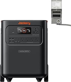 Jackery HomePower 3600 Plus Portable Power Station with Manual Transfer Switch, 3600W AC Output, 3584Wh LFP Solar Generator, Expandable up to 21kWh, Essential Home Backup for Home Use, Emergencies, RV