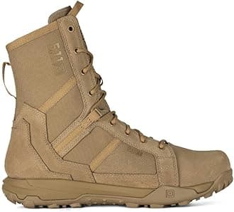 5.11 Tactical Men's 8-Inch Boots with Side Zipper, All Terrain A/T ARID Boot, Coyote Brown, Style 12438ABR