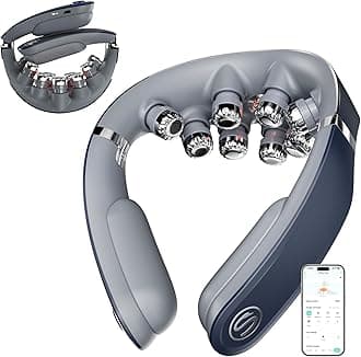 SKG G7 Pro Fold Neck Massager for Pain Relief Deep Tissue Vibration Cordless Travel Massager,Foldable Neck Massager for Office Home Car Gifts for Men Women Dad Mom Grandpa