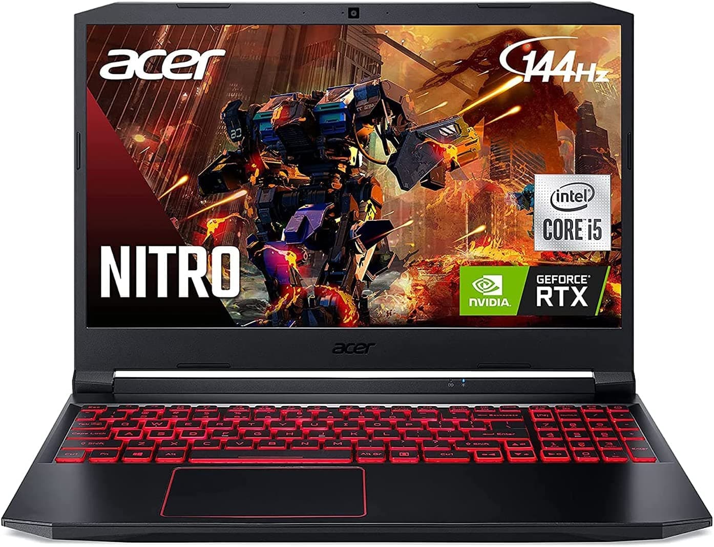 acer Nitro 5 Gaming Laptop 15.6"" FHD 144Hz, Intel Core i5-10300H(up to 4.5GHz), GeForce RTX 3050, 16GB RAM 512GB PCIe SSD, WiFi6 Backlit Keyboard w/ 3in1 Accessories, Black
