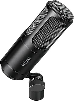 Fifine K669D XLR Dynamic Microphone, Vocal Podcast Microphone with Cardioid Pattern, Studio Metal Mic for Streaming Voice-Over Dubbing Video Recording, Black