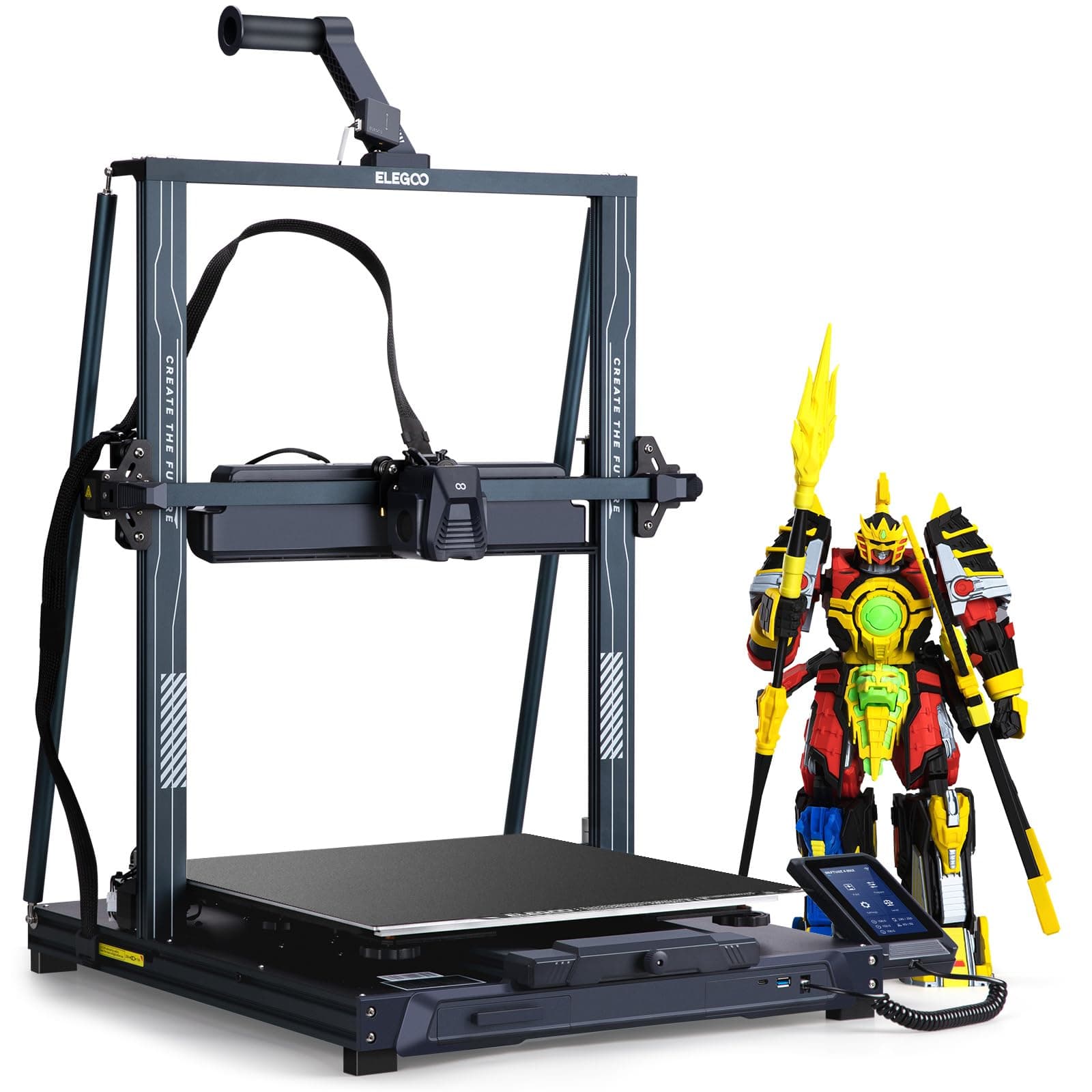 ELEGOO Neptune 4 MAX, 3D Printer with Klipper Firmware, 500mm/s High Speed, 121 Point Auto Leveling, 300°C Direct Extruder, Printing Size 420x420x480mm