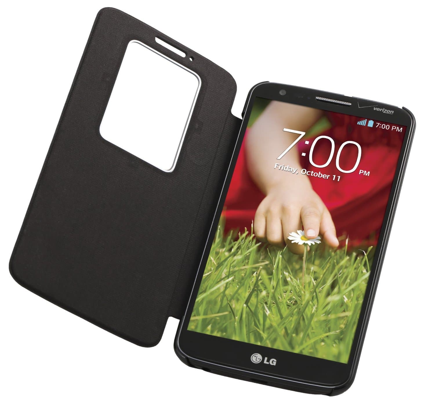 LG Electronics LG G2 QuickWindow Convenient Flip Folio Case - AT&T, T-Mobile, Sprint