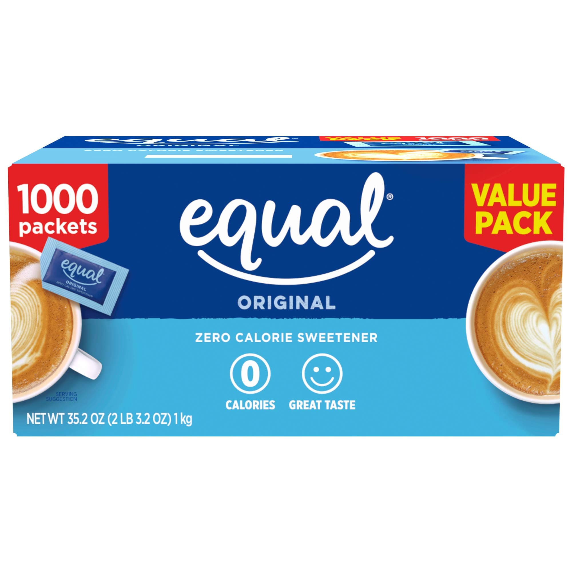 Equal Original Zero Calorie Sweetener 1000 Packets, 35 oz