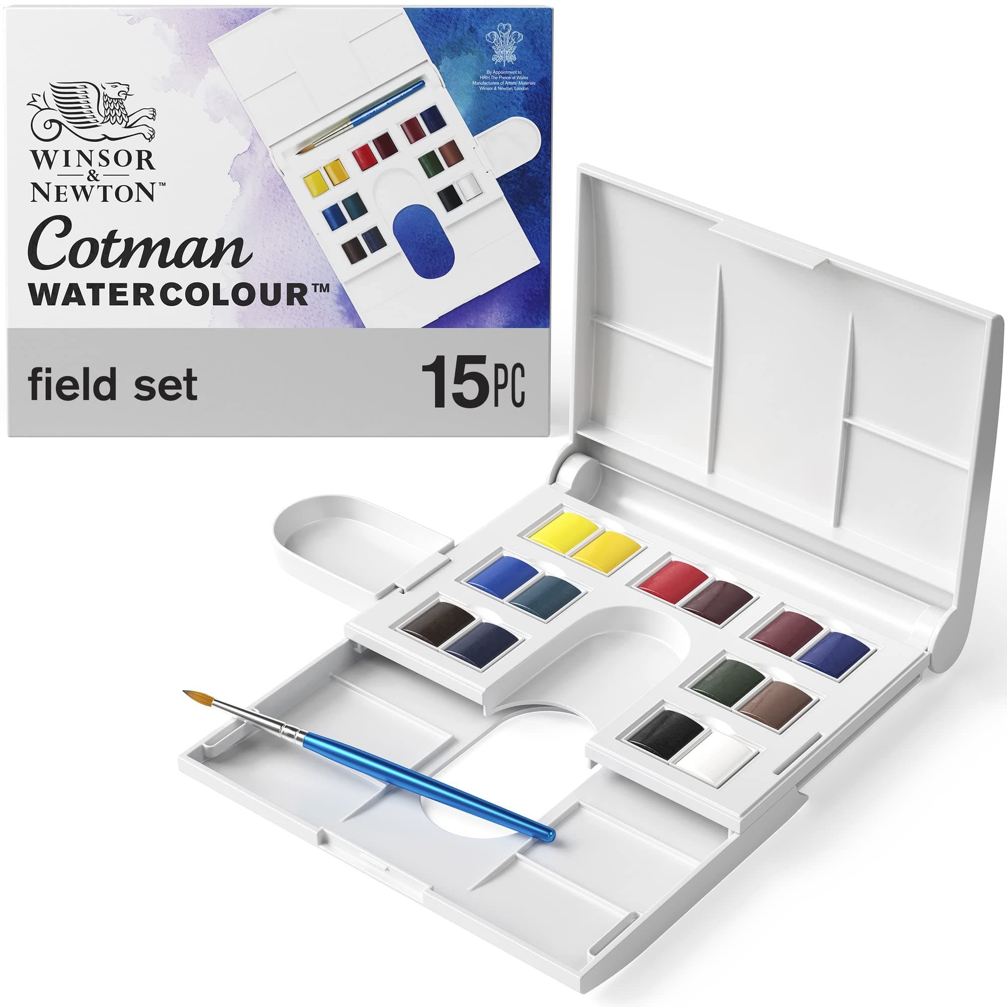 Cotman Water Colour The Compact Set - 14 Half Pens (Multicolor)