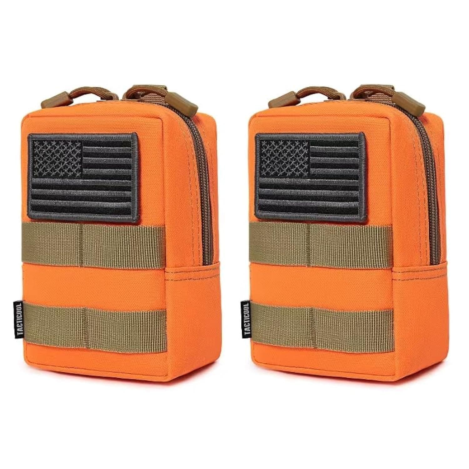2 Pack Molle Pouches - Tactical Compact Water-Resistant EDC Pouch