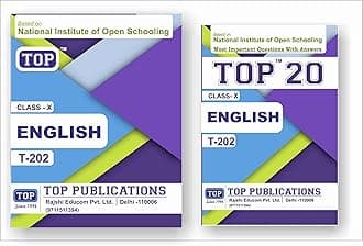 TOP NIOS Class 10 English 202 Guide + TOP 20 Most Important Question Answers (Mini Book) - Set of 2 Books Perfect Paperback – 31 January 2025