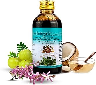 AVP Ayurveda Neelibringadi Coconut Oil 200 ml | Daily Hair Oil | Delays Premature Greying, Reduces Dandruff and Strengthens Hair | With Bringaraj, Neeli, Karnasphota, and Amla |Coconut Oil Base
