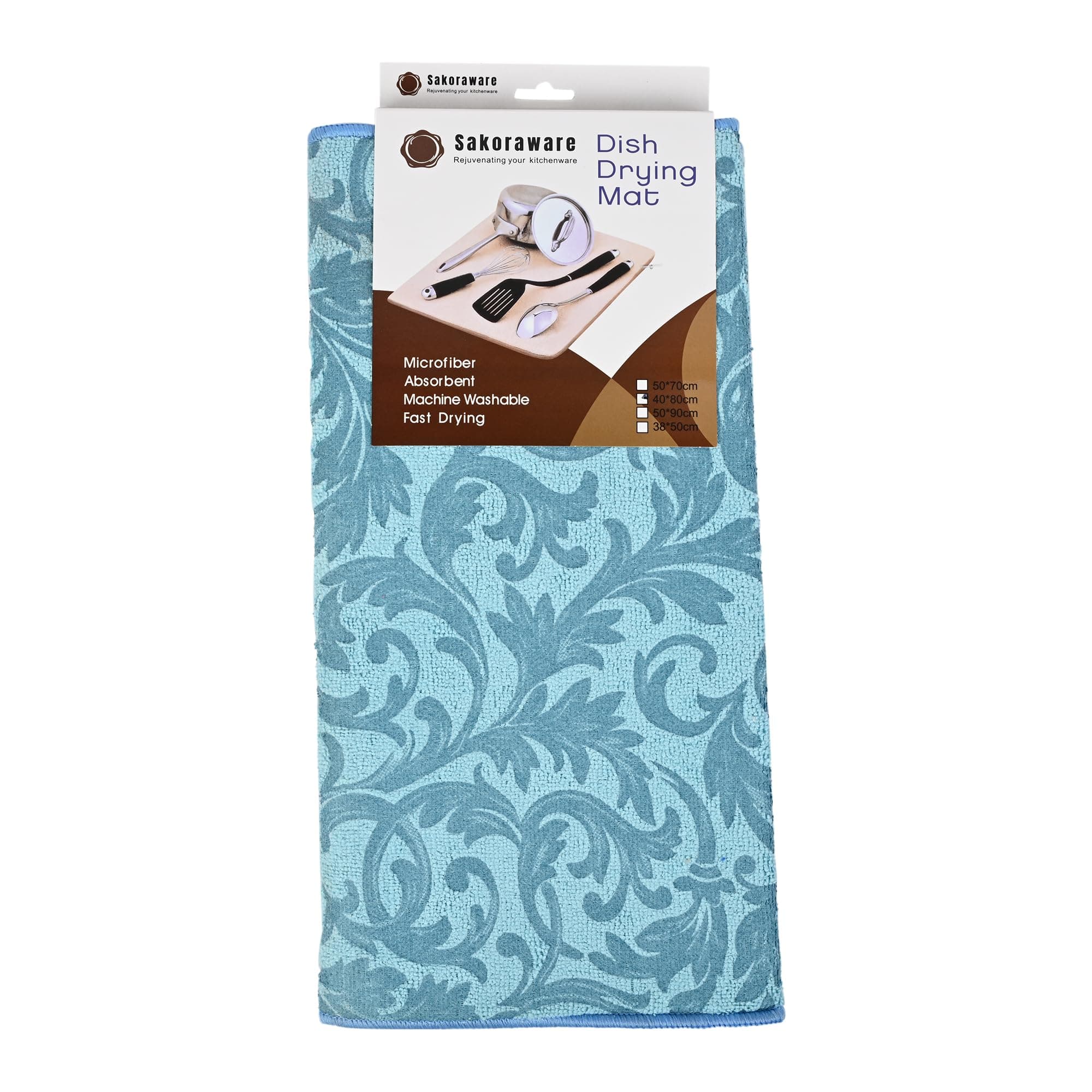 Super Absorbent Dish Drying Mat for Kitchen Utensils Large (50×70 cm) | Microfiber Quick Dry Countertop Absorbent Mat | Heat-Resistant Rack Pad