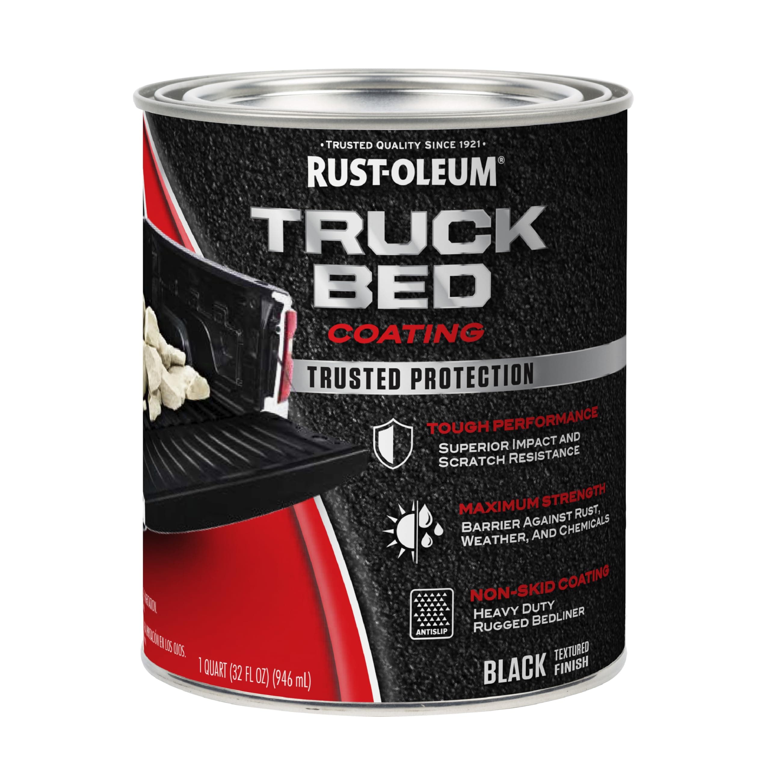 342668 Stops Rust Truck Bed Coating, 1 Quart, Black