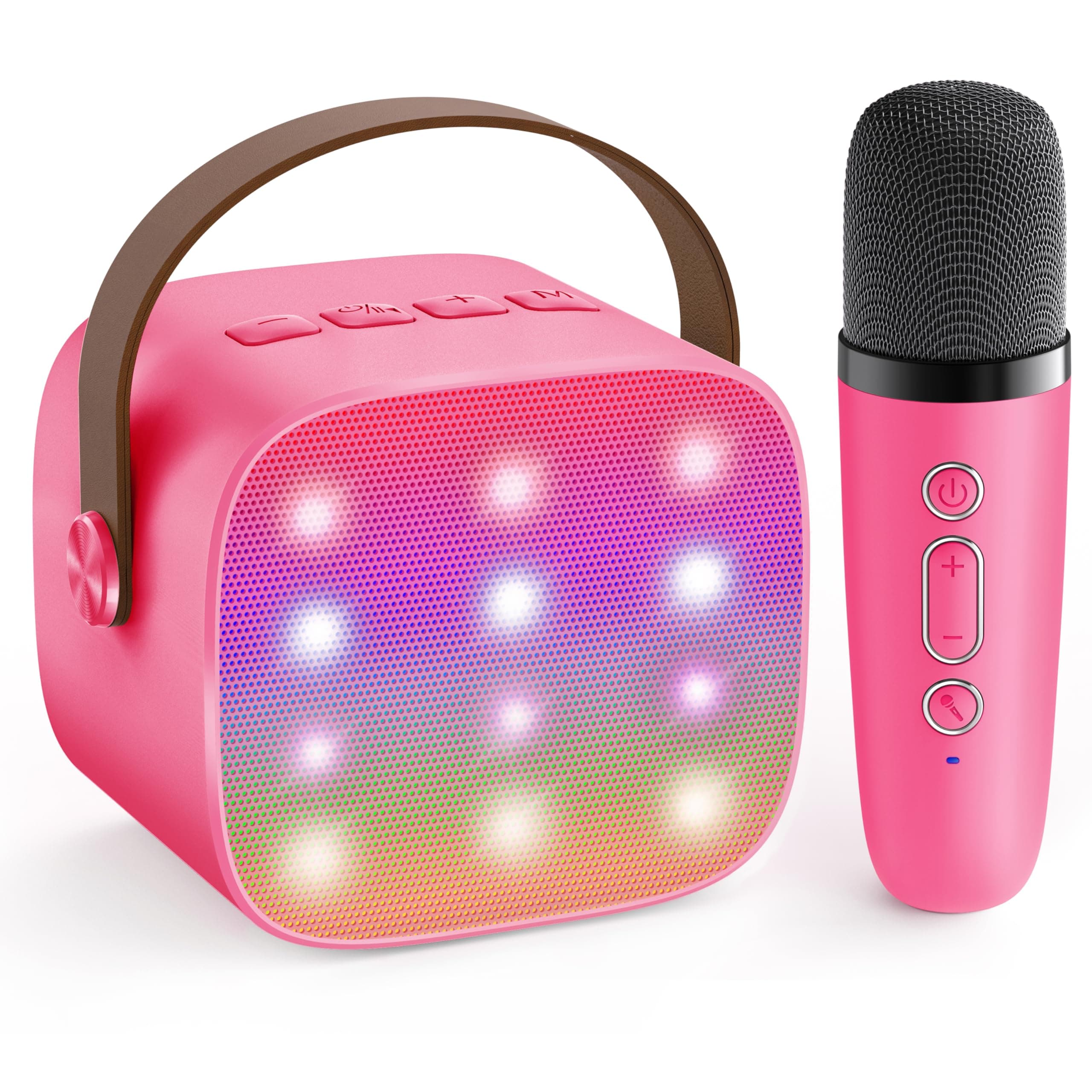 Mini Kids Karaoke Machine, Portable Bluetooth Speaker with Wireless Microphone for Kids, Music Toys Gifts for Girls 5, 6, 7, 8, 9, 10+ Year Old - Assorted Color