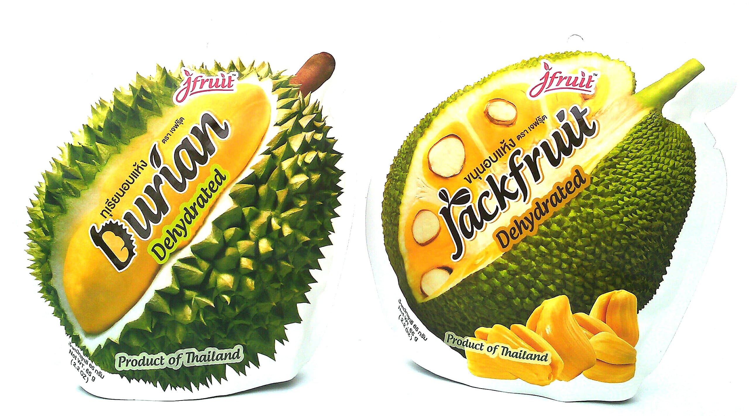 Dehydrated Products Fruit Snacks ''J Fruit 1 Pack'' (2 Piece/ Durian and Jackfruit)